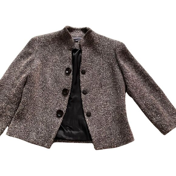 Jones New York Signature Tweed Jacket - Size 6 - Picture 1 of 5